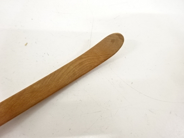  木地　茶杓(銘：夢殿)